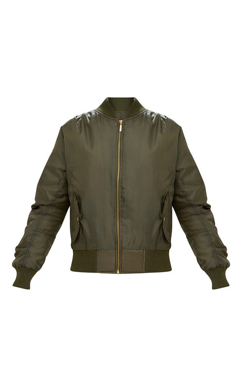 PLT ALEXUS KHAKI BOMBER JACKET